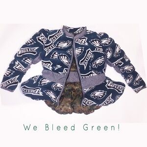 Philadelphia Eagles Fleece Puffer Jacket Size S/M